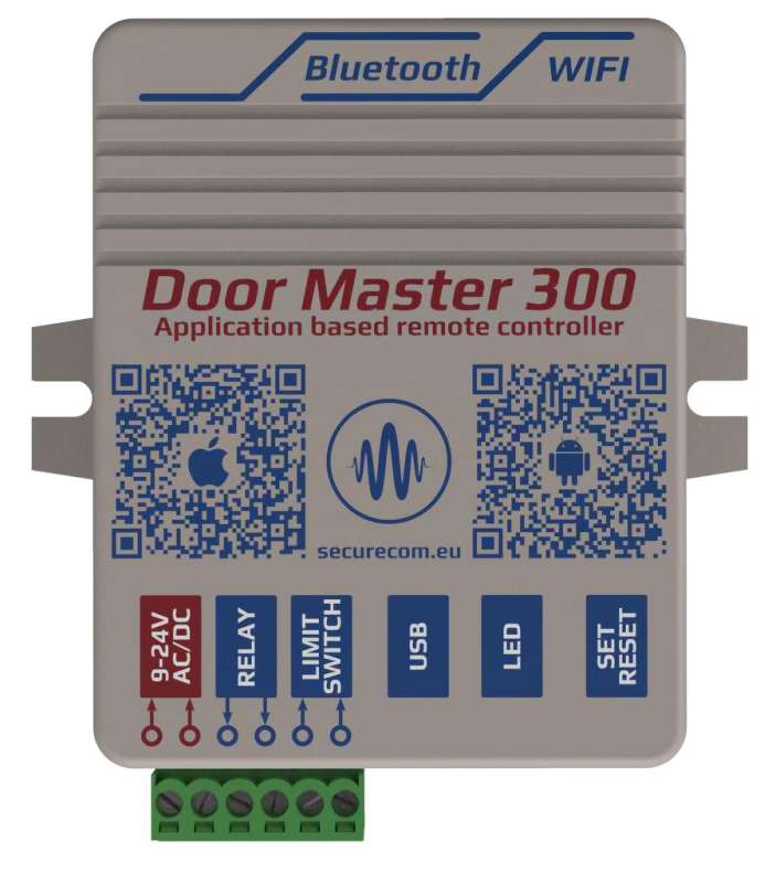 Securecom Door Master 300 mobilalkalmazás alapú WIFI/Bluetooth távirányító